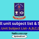 DU all unit subject list
